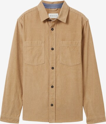 Chemise TOM TAILOR en beige : devant