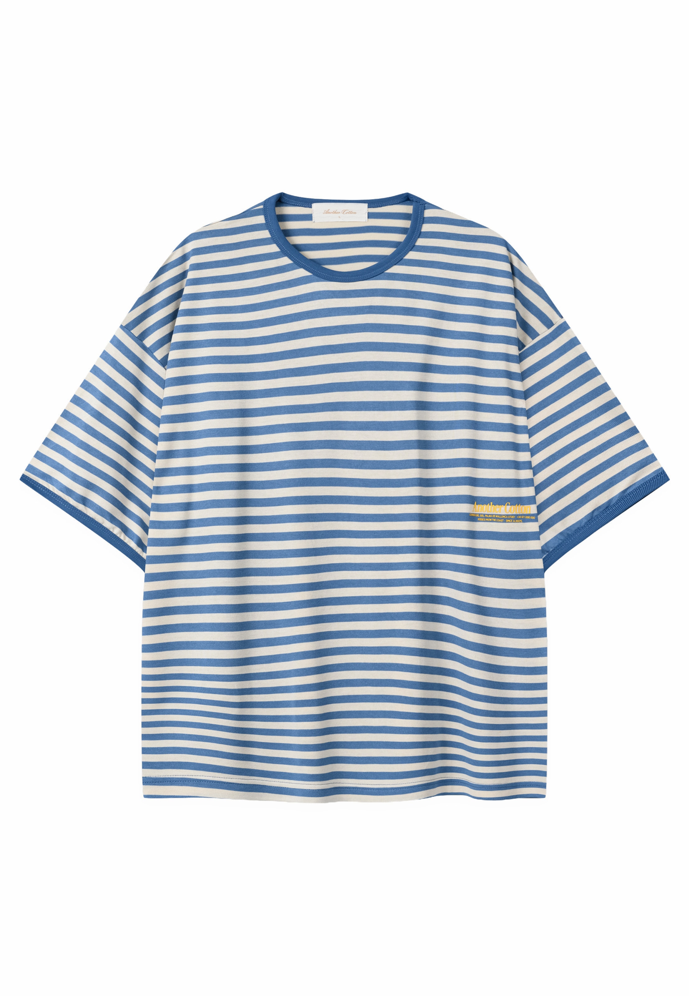 Another Cotton Lab T-shirt i blå: framsida
