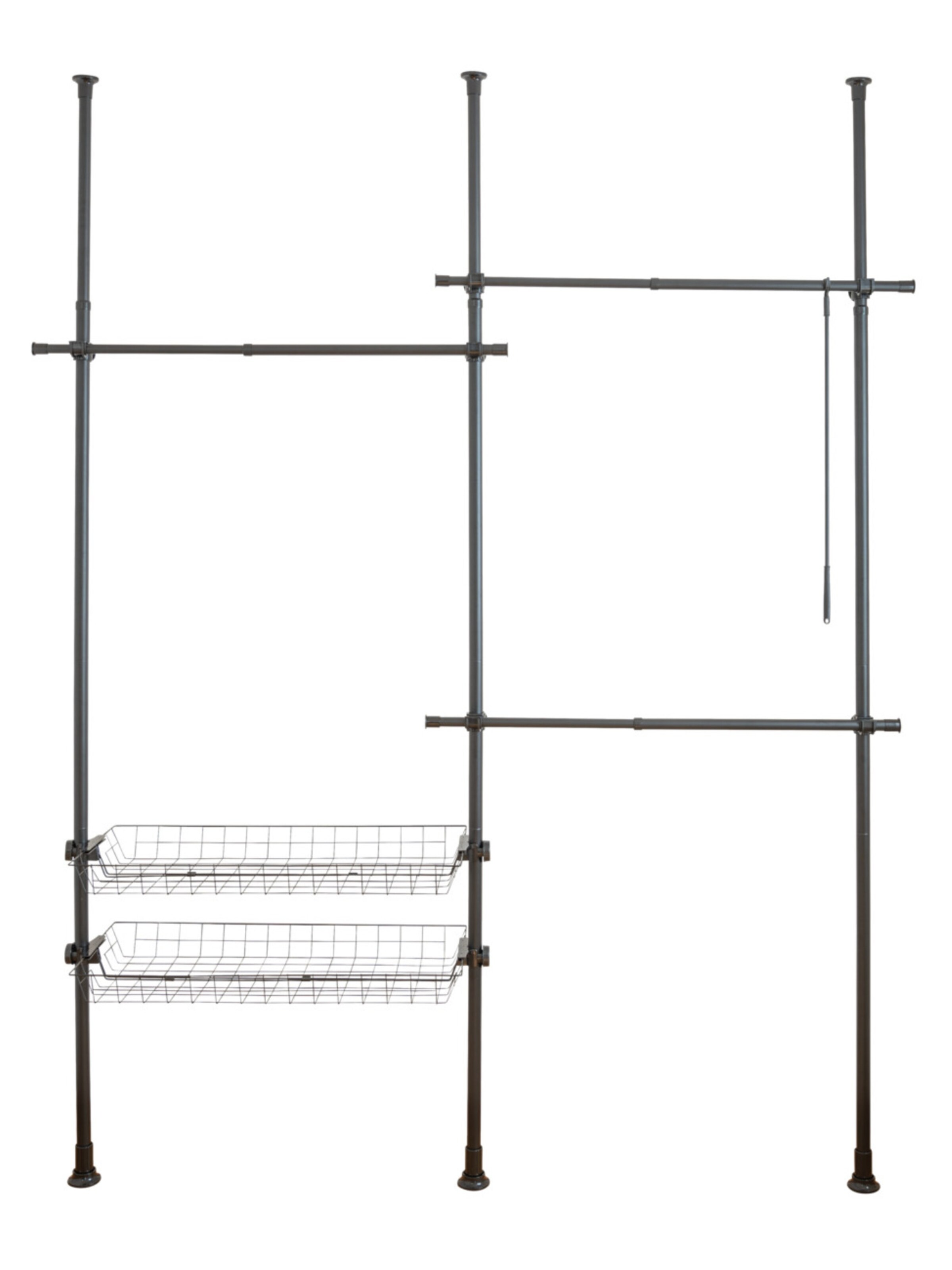 Wenko Wardrobe 'Herkules Duo' in Black: front