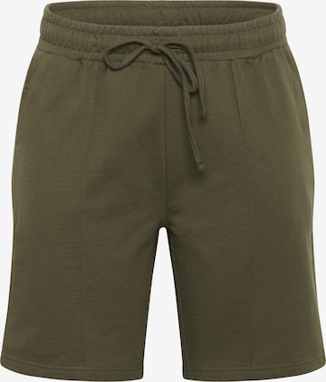 KAFFE CURVE Regular Trousers 'KCAnn' in Green: front