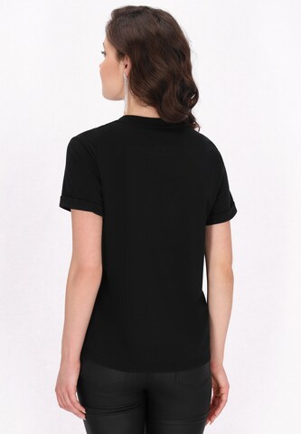 faina - Camisa 'Fashion Look' em preto