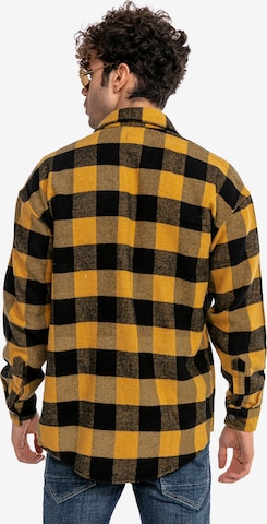 Redbridge Regular fit Button Up Shirt 'Sale' in Yellow