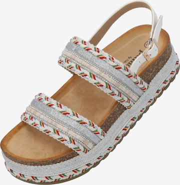 Palado by Sila Sahin Sandaal in Zilver: voorkant