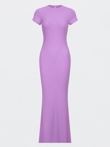 cfab (formerly creamy fabrics) Kleid 'Ribbed T-Shirt Maxikleid'‌‌‌‌‌‌‌ in Lila