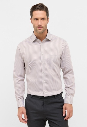 ETERNA Regular fit Zakelijk overhemd in Beige: voorkant