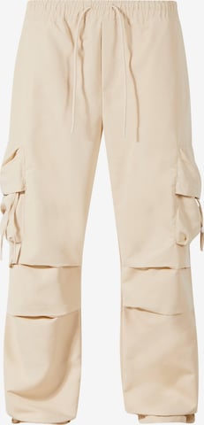 2Y Studios - Loosefit Pantalón cargo 'Taro' en beige: frente