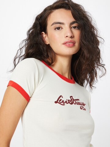 LEVI'S ® Shirt 'Graphic Ringer Mini Tee' in Weiß