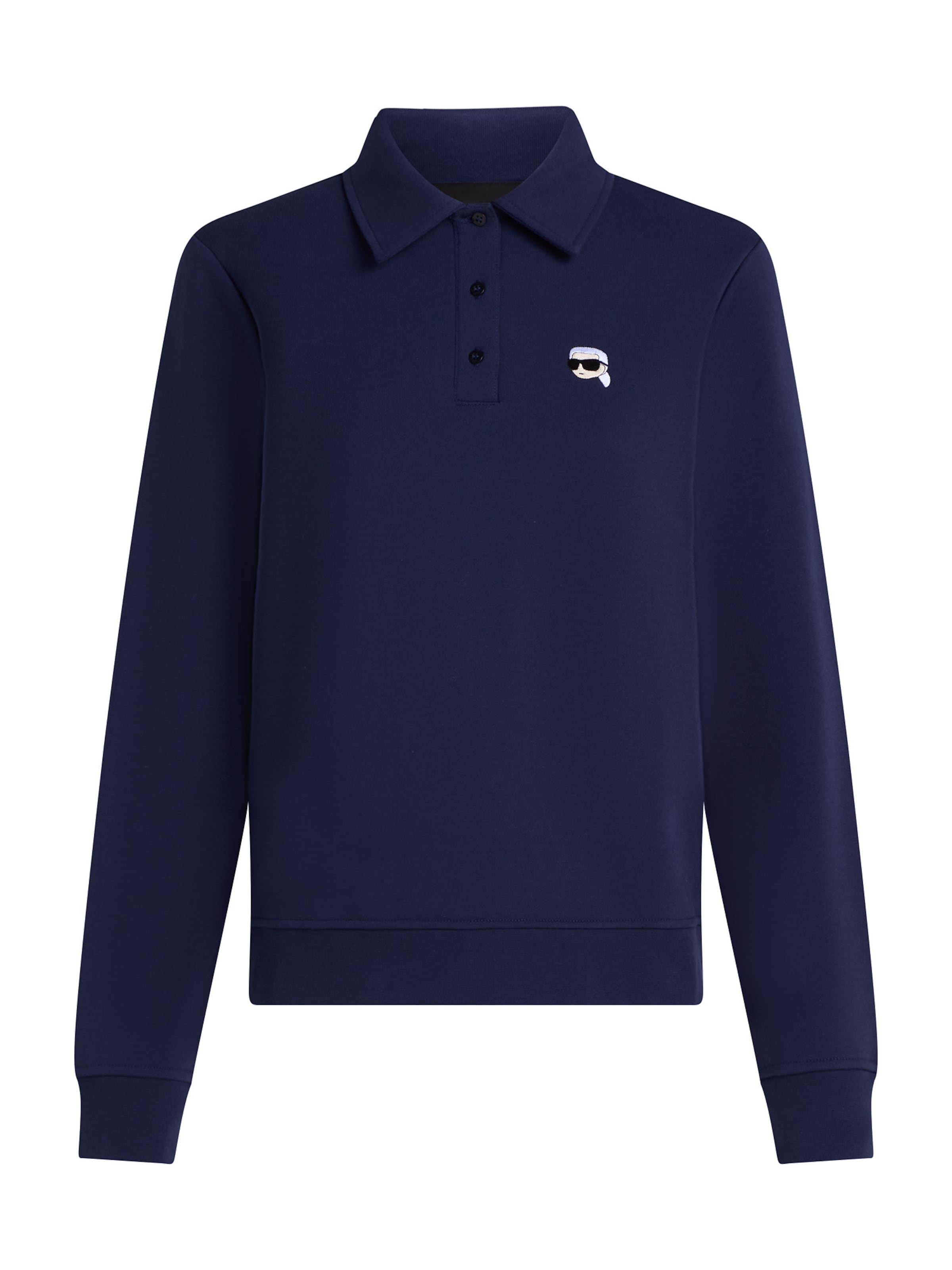 Bluză de molton de la Karl Lagerfeld pe albastru: față