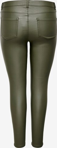 ONLY Carmakoma Skinny Trousers 'Punk' in Green