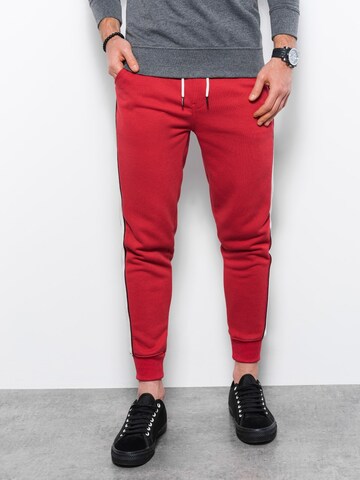 Effilé Pantalon 'P865' Ombre en rouge