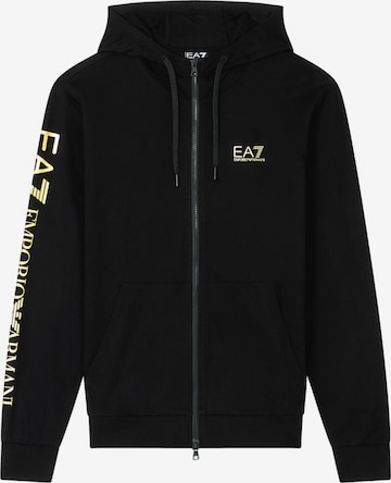 EA7 Emporio Armani Sweatvest in Zwart: voorkant