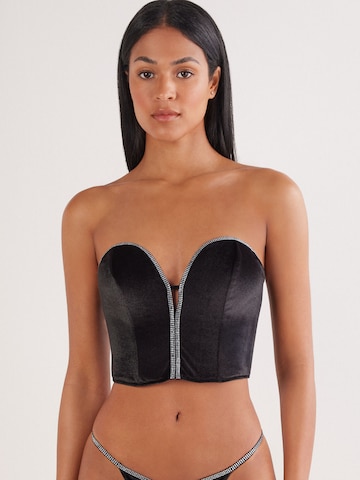 INTIMISSIMI Blouse 'Girls Wanna Glisten' in Black: front