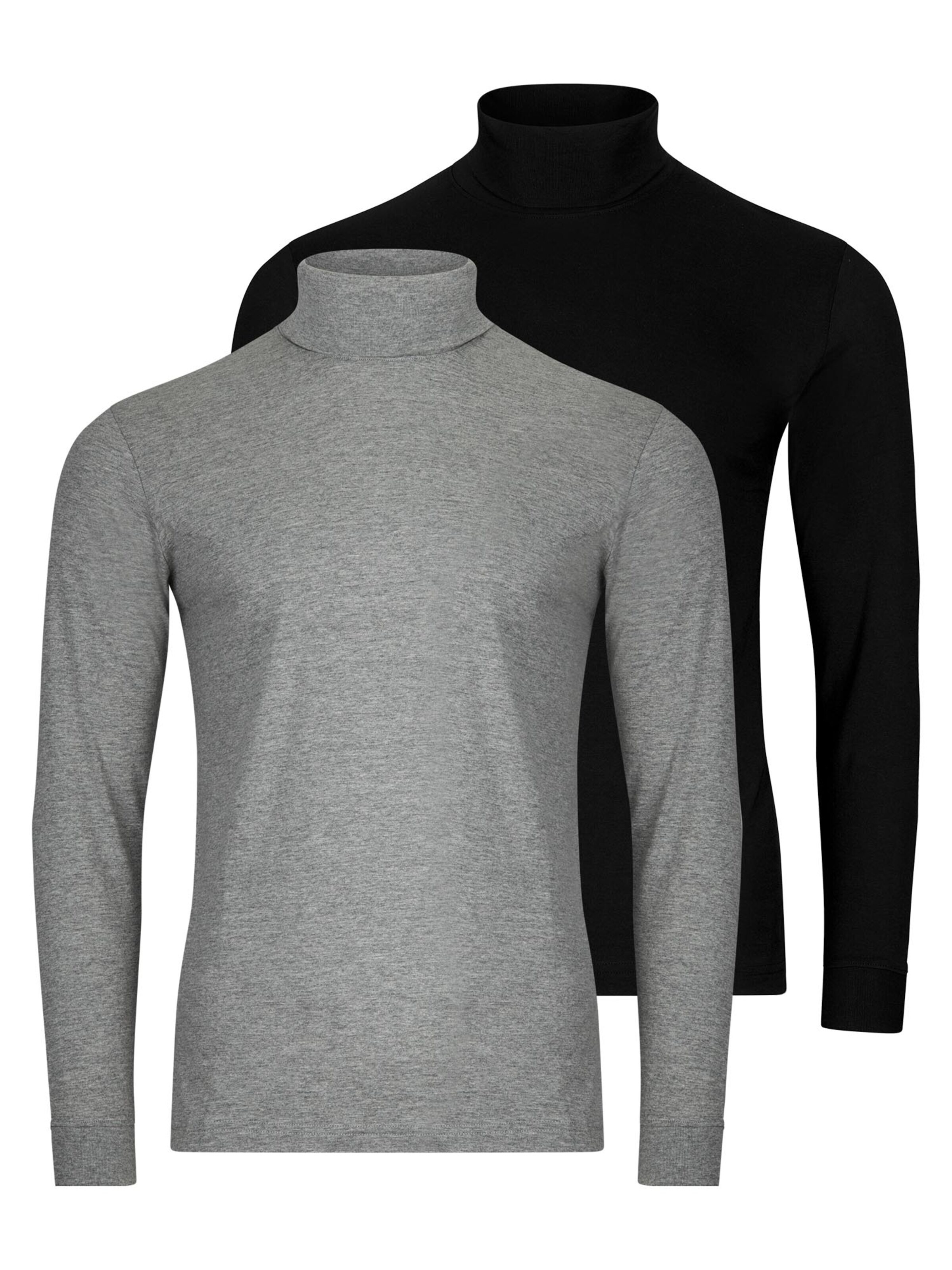Ragman Shirt 'Basic' in S/Regular in Mottled black, Item view