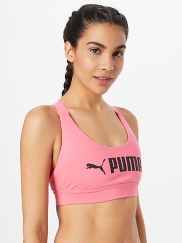 PUMA Bustier Sport bh in Roze: voorkant