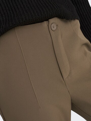 ONLY Flared Trousers with creases 'LIZZO' in Brown