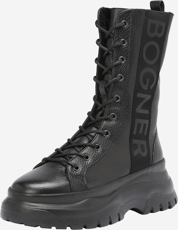 BOGNER Lace-Up Ankle Boots 'BANFF 14' in Black: front