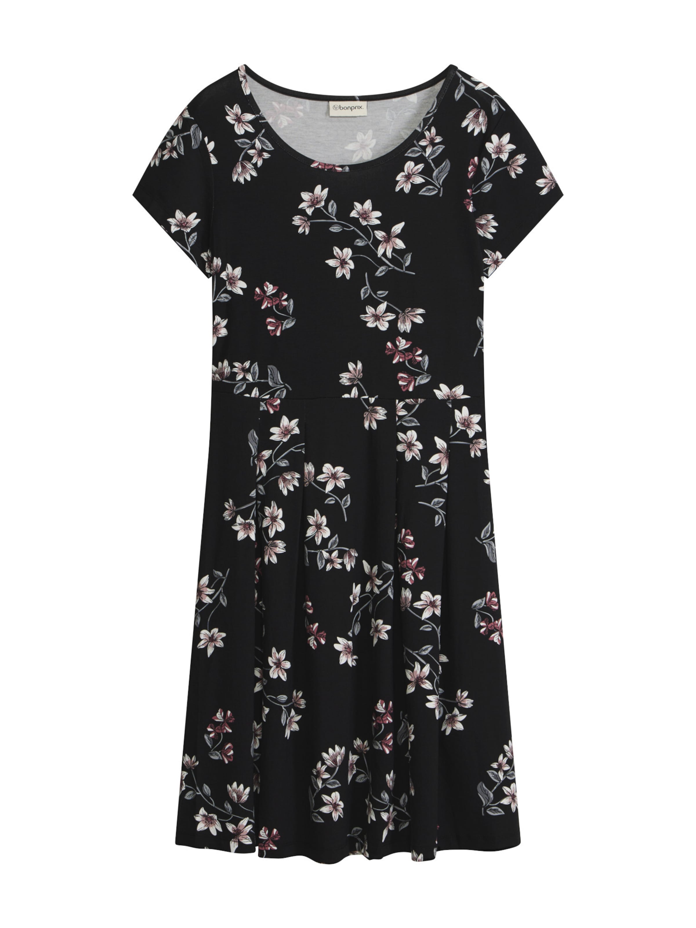 bonprix Jerseykleid in Schwarz: Vorderseite