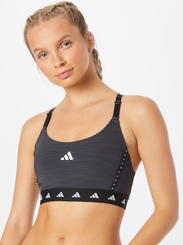 ADIDAS PERFORMANCE Bralette Sports Bra 'Aeroimpact Light-Support Techfit' in Grey: front