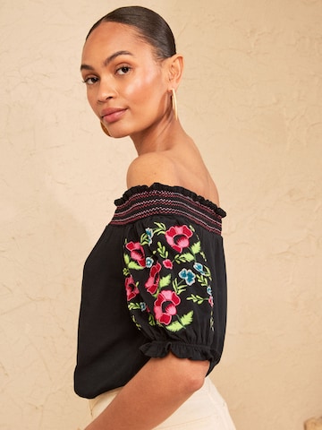 love & roses Bluse in Schwarz