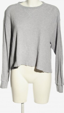 Brandy Melville Sweatshirt & Zip-Up Hoodie in S in Grey: front