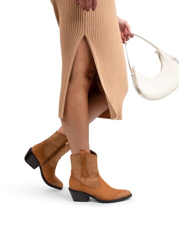Bottes de cowboy 'Abby' POSH by Poelman en marron : devant