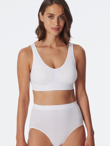 SCHIESSER Bralette Bra ' Casual Seamless ' in White: front