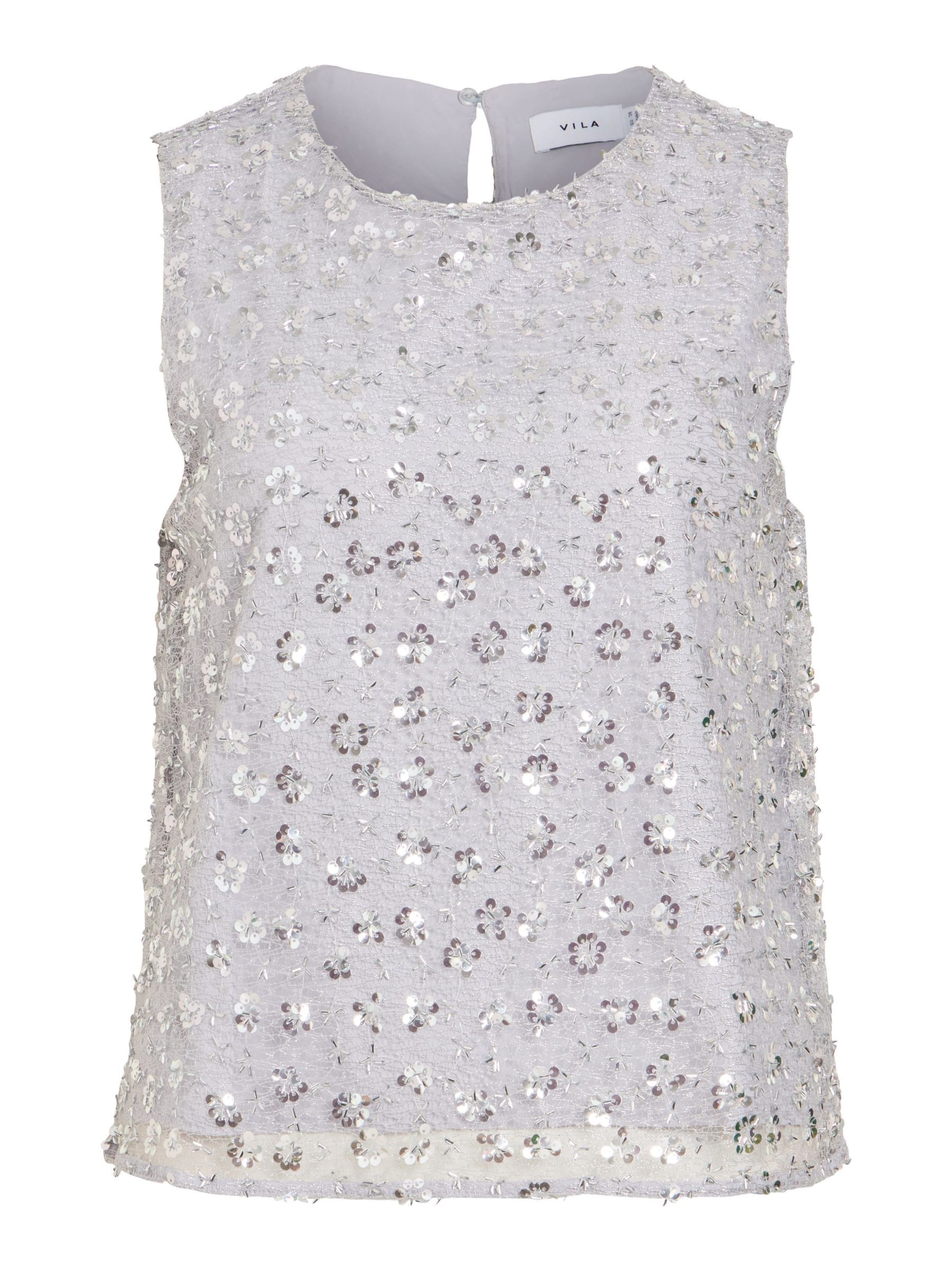 VILA Top 'GLITA' in Grey: front