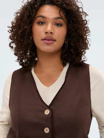 Gilet de costume Fiorella Rubino en marron