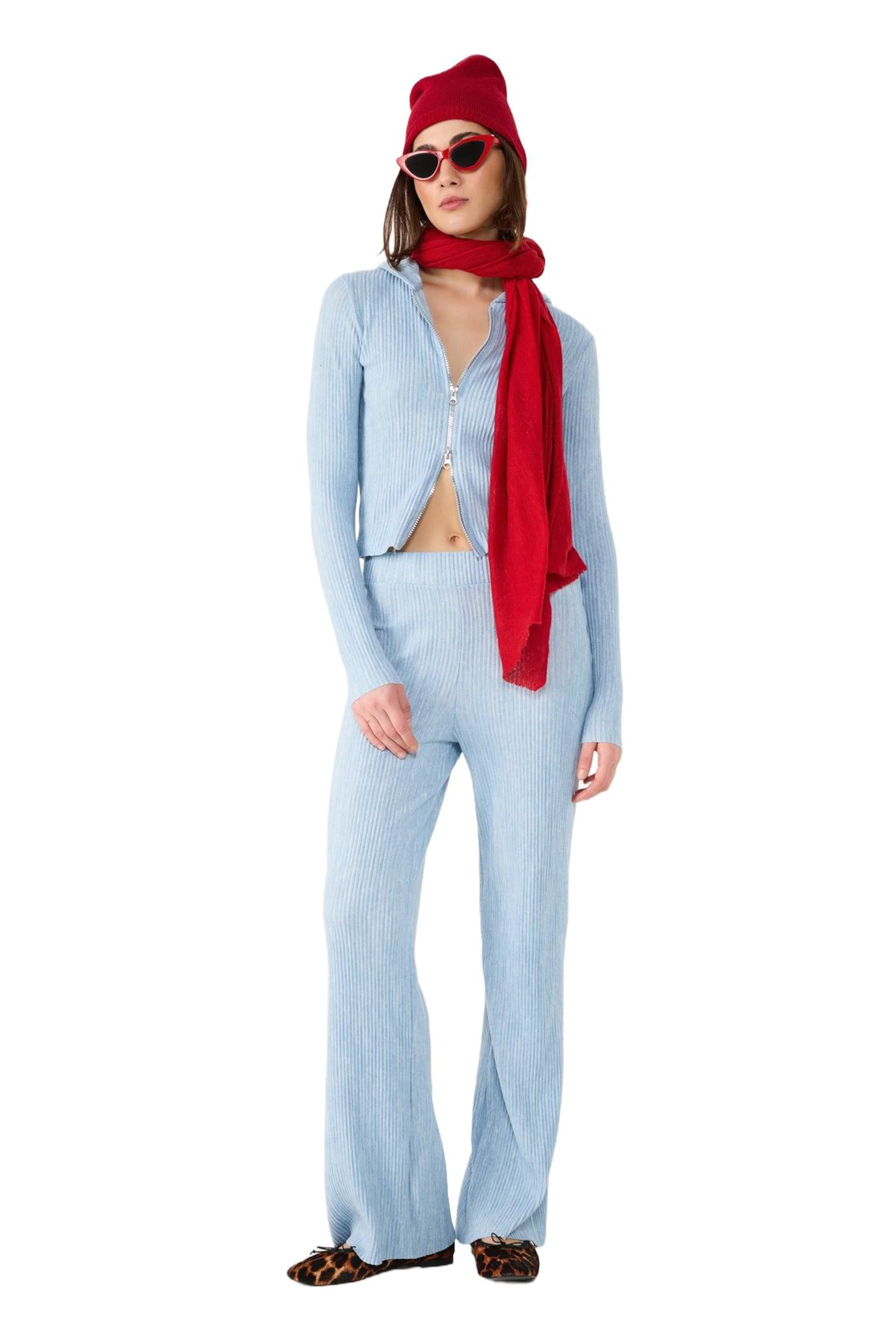 No Matter What Wide leg Broek in Blauw