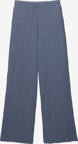 Wide Leg Pantalon Pull&Bear en bleu : devant