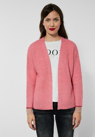 STREET ONE Gebreid vest in Roze: voorkant