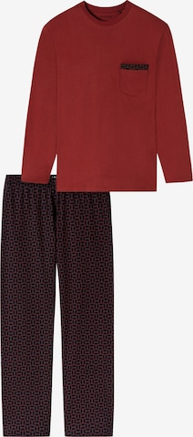 SCHIESSER Pyjama lang ' Comfort Nightwear ' in Rood: voorkant