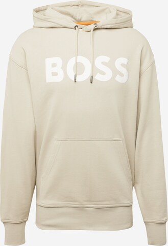 Sweat-shirt BOSS en beige : devant