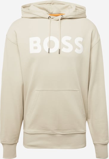 BOSS Orange Sweatshirt in beige / weiß, Produktansicht