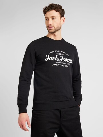 JACK & JONES Mikina 'FOREST' – černá: přední strana