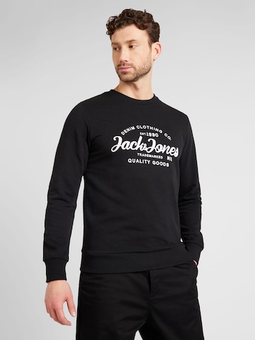 JACK & JONES Μπλούζα φούτερ 'FOREST' σε μαύρο: μπροστά