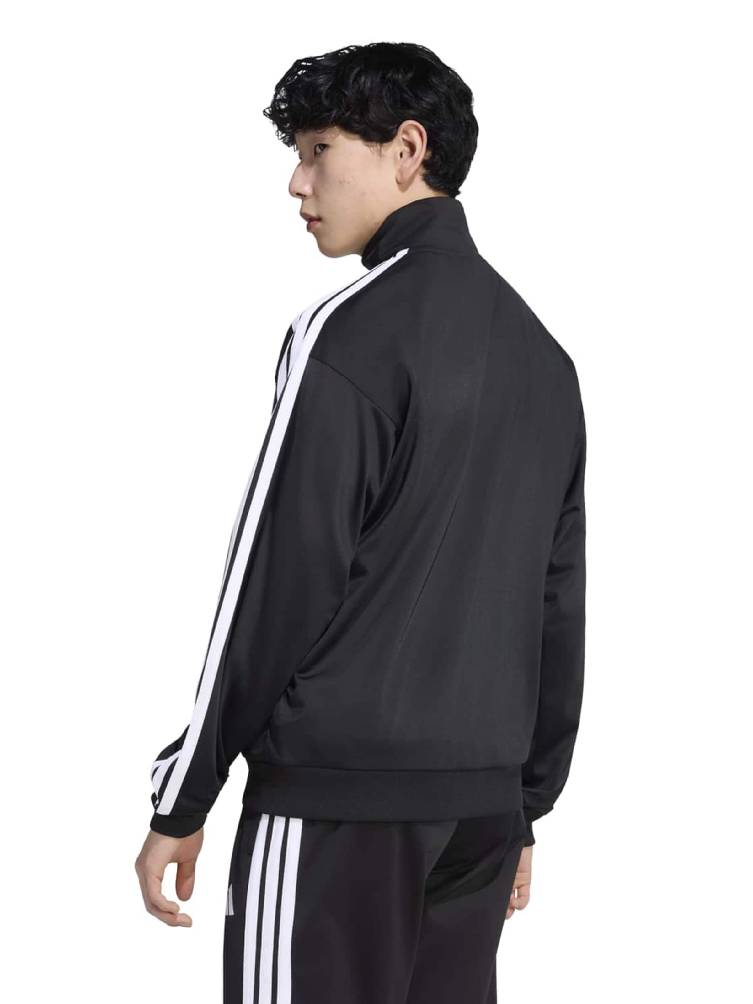 ADIDAS SPORTSWEAR - Sudadera con cremallera deportiva en negro