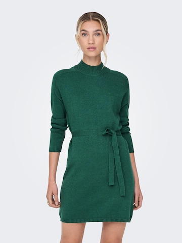 ONLY Knitted dress 'Leva' in Green: front