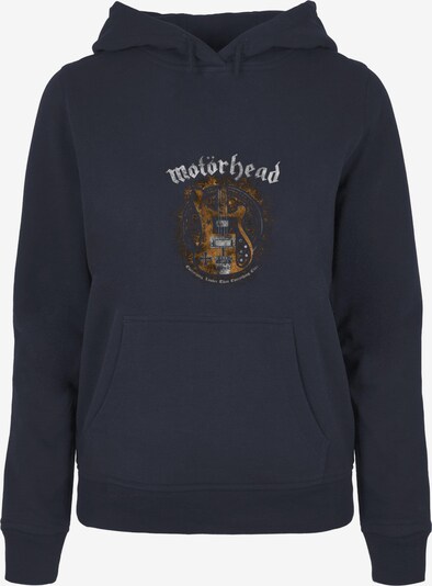 Merchcode Sweatshirt 'Motorhead - Lemmy Bass' in nachtblau / karamell / weiß, Produktansicht
