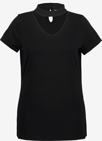 T-shirt Ulla Popken en noir : devant