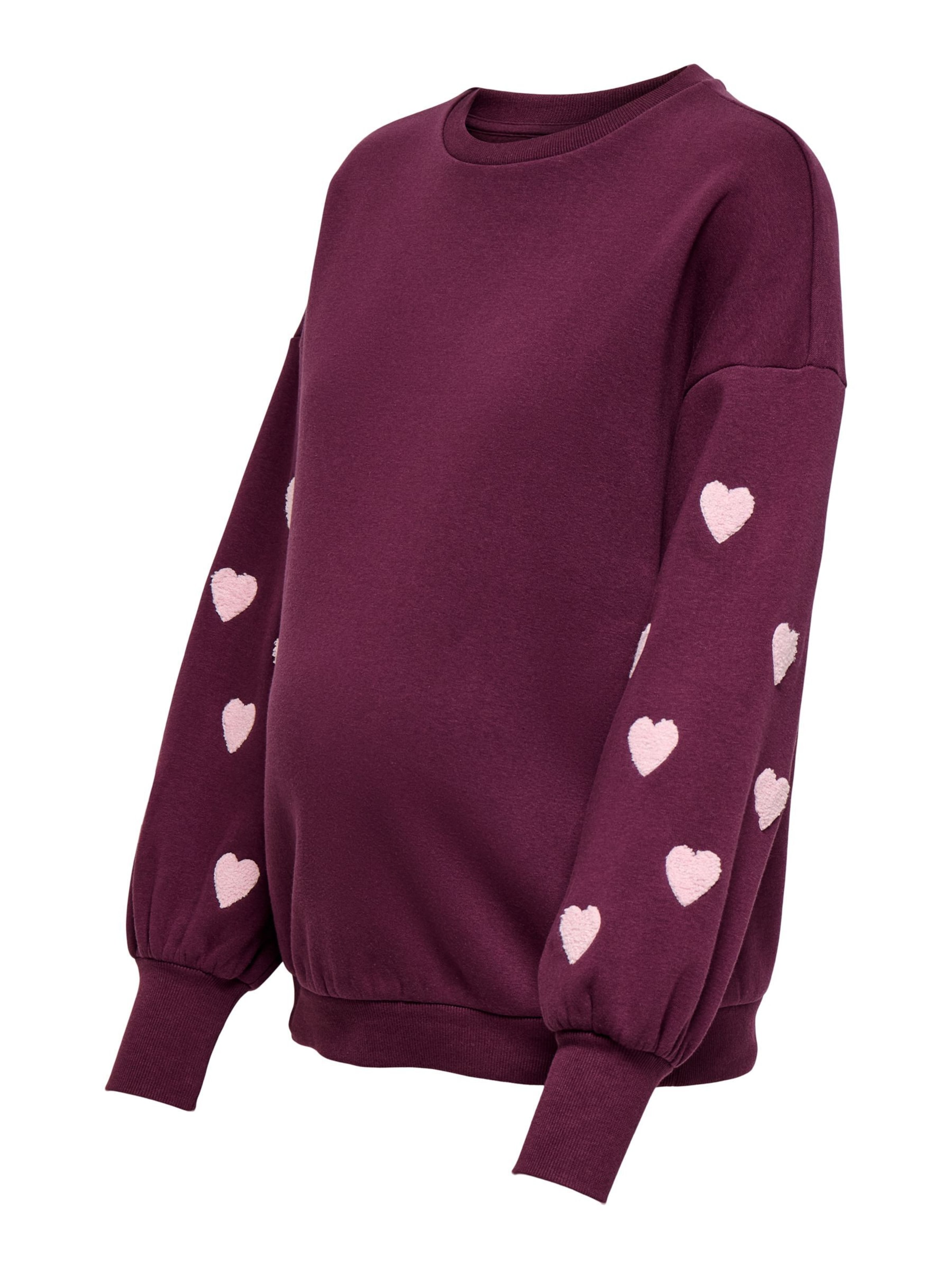 Felpa 'OLMMacy' di Only Maternity in rosso: frontale