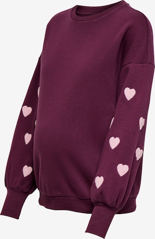 Felpa 'OLMMacy' di Only Maternity in rosso: frontale