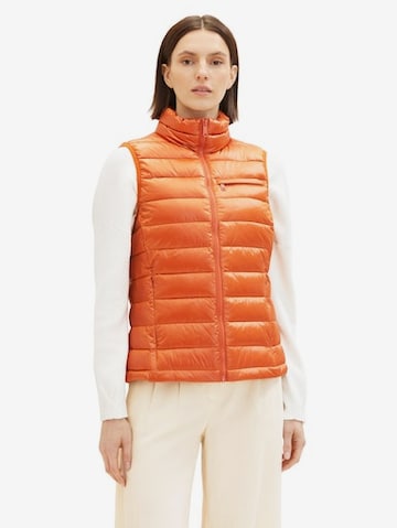 TOM TAILOR Vest in Orange: front