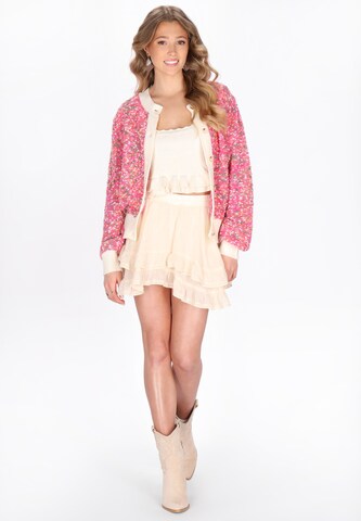 IZIA Gebreid vest in Roze