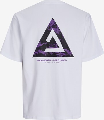 JACK & JONES Тениска 'Triangle Summer' в бяло