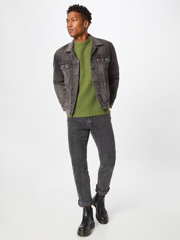 LEVI'S ® Trui 'Battery Crewneck Sweater' in Groen