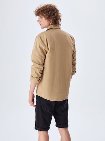 LTB Regular fit Button Up Shirt 'Sandro' in Beige
