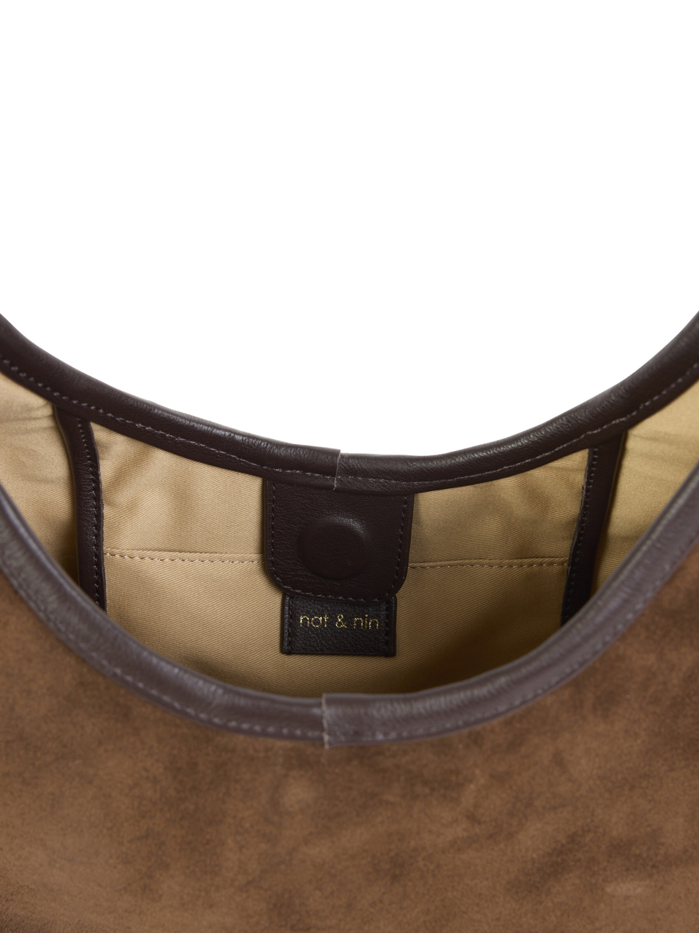 Nat&Nin Ročna torbica 'Milo' | rjava barva
