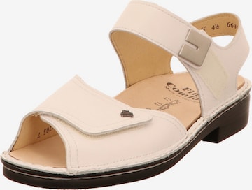 Finn Comfort Strap Sandals in Beige: front