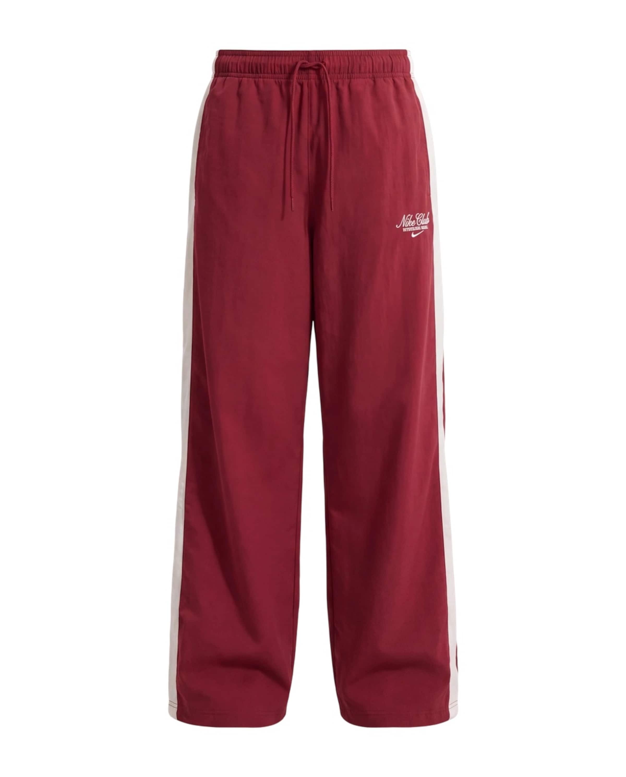 Wide leg Pantaloni 'Club' de la Nike Sportswear pe roșu: față